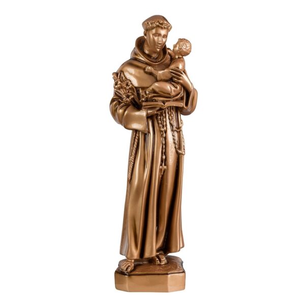Statua San Antonio da Padova - Polvere di marmo (quarzo spagnolo)