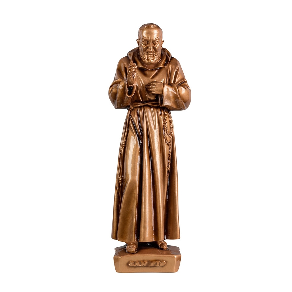 0002792 statua san pio da pietralcina polvere di marmo quarzo spagnolo 1000