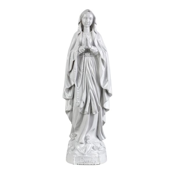 Statua della Madonna di Lourdes - Polvere di marmo (quarzo spagnolo) - immagine 2