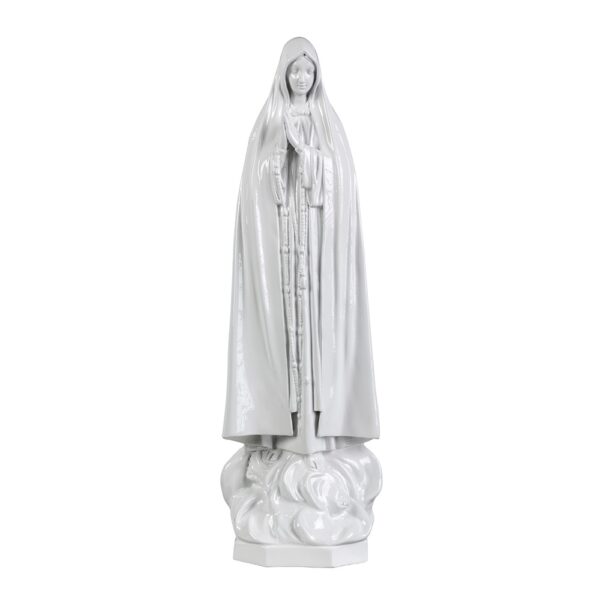 Statua della Madonna di Fatima - Polvere di marmo (quarzo spagnolo) - immagine 2