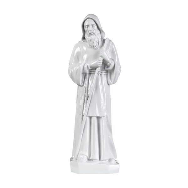 Statua di San Francesco da Paola - Polvere di marmo (quarzo spagnolo) - immagine 2