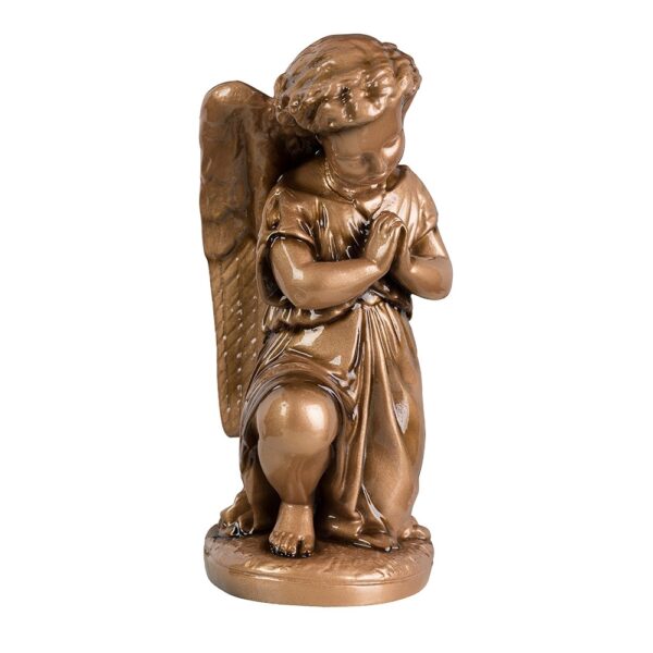 Statua Angelo in preghiera - Polvere di marmo (quarzo spagnolo)