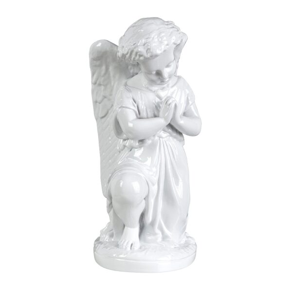 Statua Angelo in preghiera - Polvere di marmo (quarzo spagnolo) - immagine 3