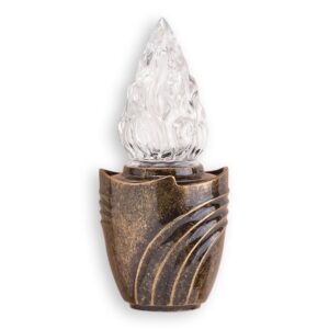 Lampada votiva per lapidi – Linea Cista – Bronzo Glitter