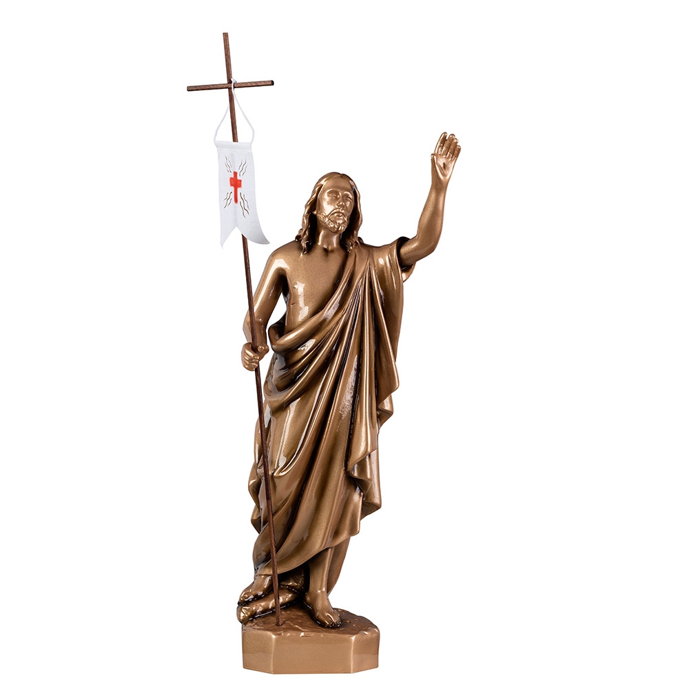0003369 statua del cristo risorto polvere di marmo quarzo spagnolo 1000
