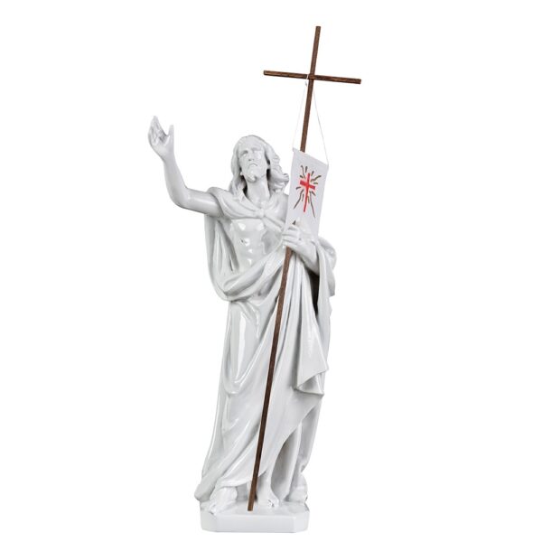 Statua Cristo Risorto - Polvere di marmo (quarzo spagnolo) - immagine 2