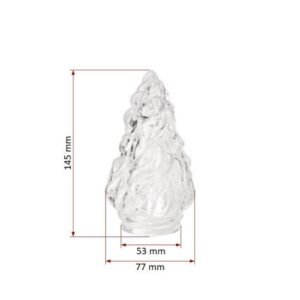 Fiamma vetro – Altezza 14,5 cm – Diametro attacco 5,5 cm
