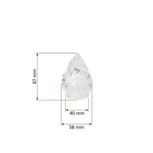Fiamma vetro – Altezza 8 cm – Diametro attacco 4 cm