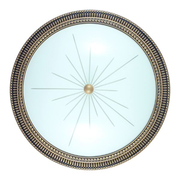 Plafoniera in bronzo - Stile rigato - Diametro 50,6 cm