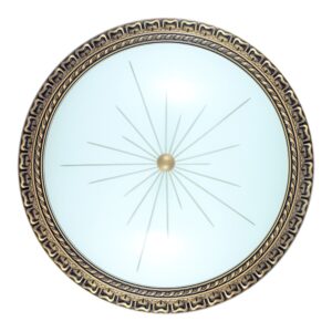 Plafoniera in bronzo – Stile decorato – Diametro 50,6 cm