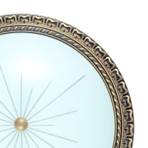 Plafoniera in bronzo – Stile decorato – Diametro 50,6 cm
