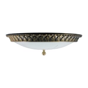 Plafoniera in bronzo – Stile decorato – Diametro 50,6 cm