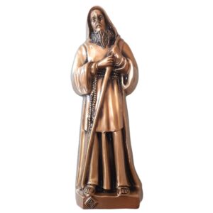 Targa in bronzo per lapide con bassorilievo San Francesco da Paola