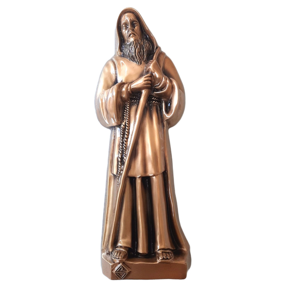 0003616 targa in bronzo per lapide con bassorilievo san francesco da paola 1000