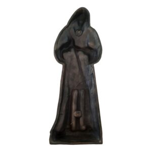 Targa in bronzo per lapide con bassorilievo San Francesco da Paola