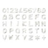 Caratteri in bronzo - Modello Italiano - Finitura Marmo Carrara (cm 2,5)