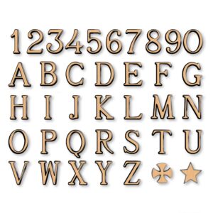 Caratteri in bronzo – Modello Romano – Finitura Bronzo Lucido (cm 8)