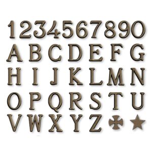 Caratteri in bronzo – Modello Romano – Finitura Bronzo Glitter (cm 3)