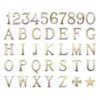 Caratteri in bronzo - Modello Romano - Finitura Bianco e dorato (cm 3)