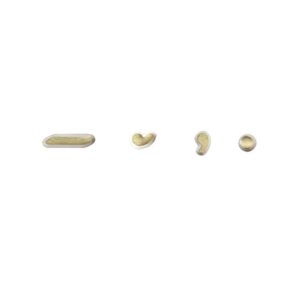 Caratteri in bronzo – Modello Romano – Finitura Bianco e dorato  – Segni di punteggiatura (cm 3)