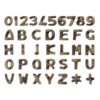 Caratteri in bronzo - Modello Italiano - Finitura Bronzo Glitter (cm 2,5)