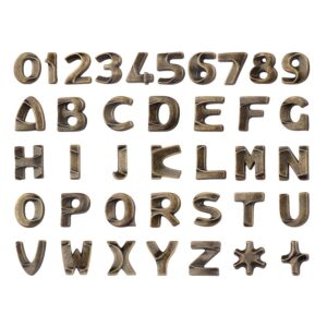 Caratteri in bronzo – Modello Italiano – Finitura Bronzo Glitter (cm 2,5)