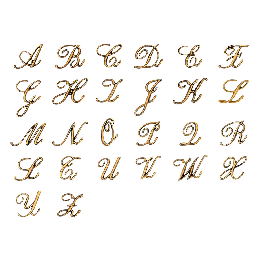 0002592 lettere e numeri in bronzo per lapidi modello corsivo palatino lettere avvitate finitura bronzo luci