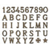 CASELLARIO - Caratteri in bronzo - Modello Romano - Finitura Bronzo Glitter (cm 3)