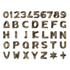 CASELLARIO – Caratteri in bronzo – Modello Italiano – Finitura Bronzo Glitter (cm 2,5)