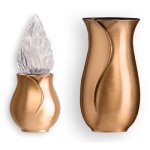 Coppia Vaso Lampada Apulo Bronzo Lucido