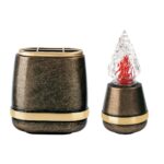 Coppia Vaschetta Lampada Cotile Bronzo Glitter con Fascia